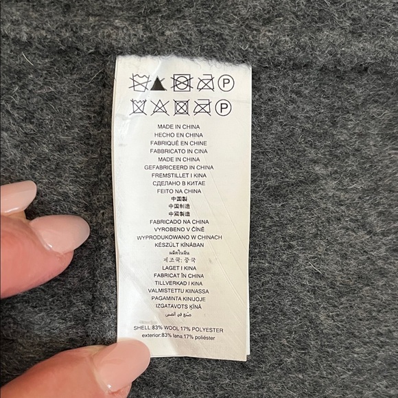 NWOT MICHAEL Michael Kors Charcoal Wool Moto Jacket, Size M - Picture 11 of 12